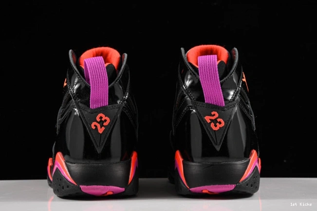 1st Kicks Jordan 7 Black Air Patent 313358-006 Retro 0816